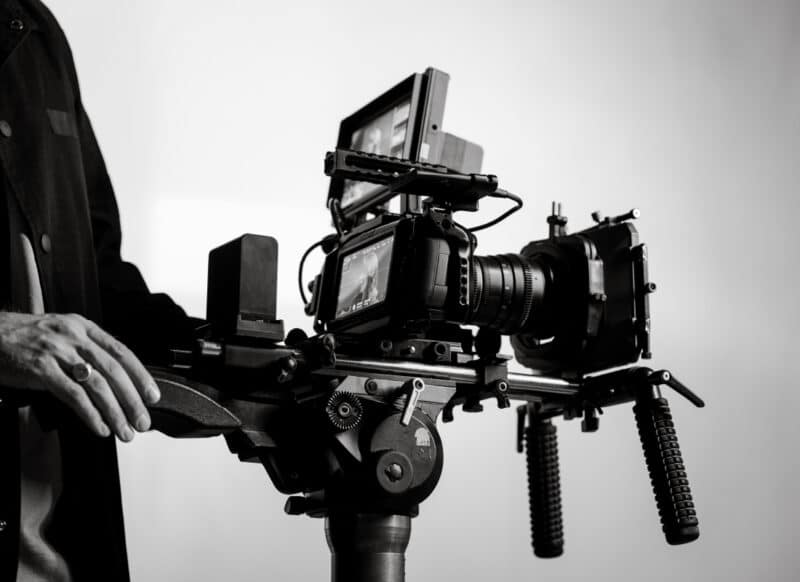 Professional video production equipment used to capture high-end project marketing content.
